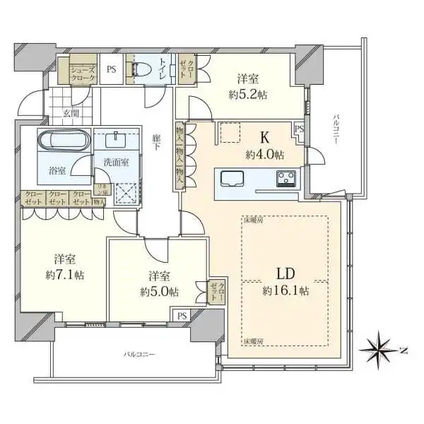 グランドメゾン新梅田タワー THE CLUB RESIDENCE 間取図