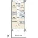 ブリリアシティ千里丘 ３ＬＤＫ＋ＷＩＣ＋Ｓ｜６８．４５平米｜東向き｜テラス・オープンテラス付