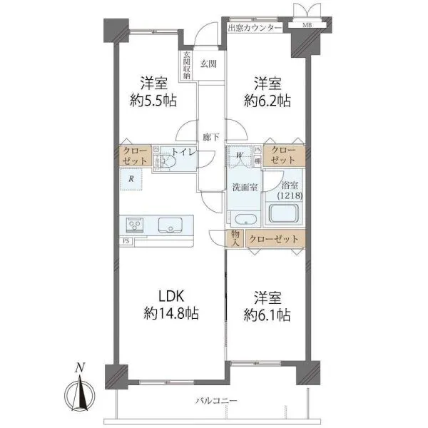 コスモ高槻パークステージ 間取図