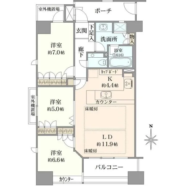 メゾンドール南船場 間取図