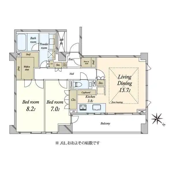 パークハウス諏訪山ＰＲＥＳＥＮＣＥ 間取図