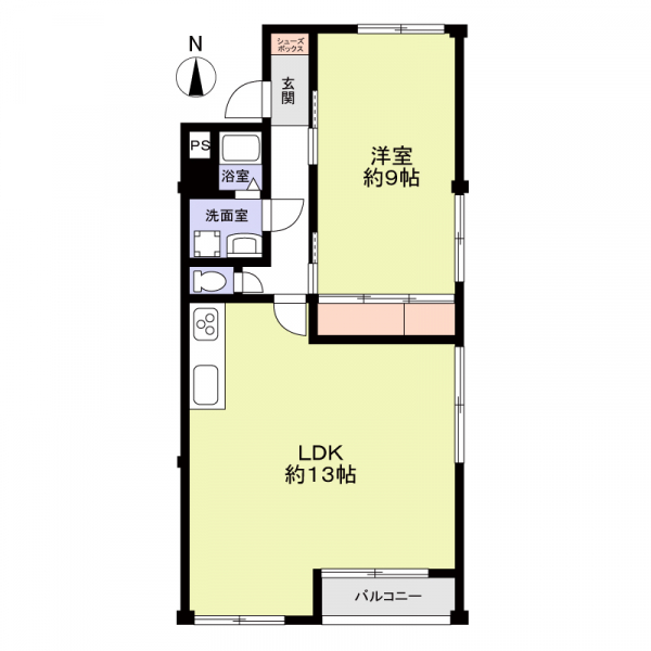沼袋コーポラス 間取図