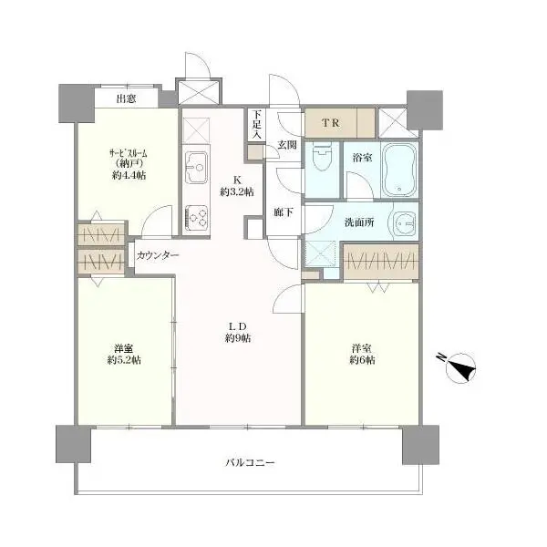 日神パレステージ横浜第２ 間取図