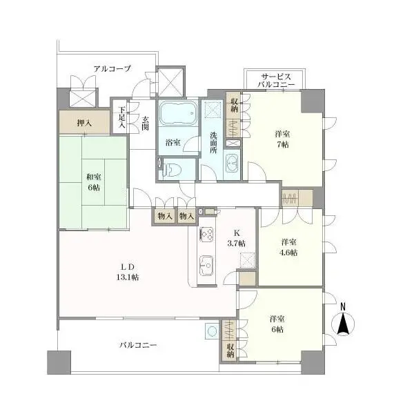 エルクレア茨木アーバンライフ 間取図