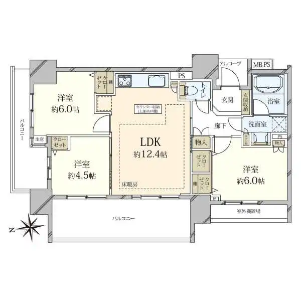 ライオンズ東大島リバーフィールド 間取図