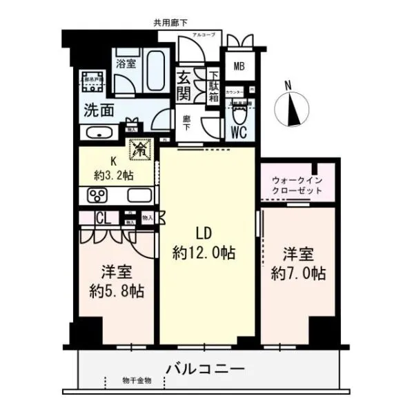 ジオ釣鐘町 間取り図