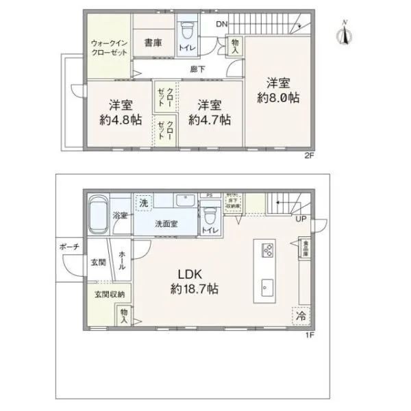 海老名市中新田2丁目 間取り図