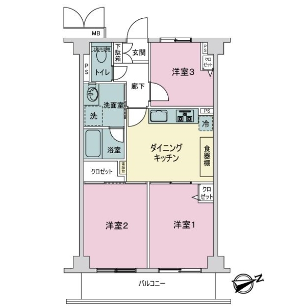 クレッセント大森３ 間取図