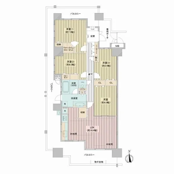 ビープレイス西棟 間取図