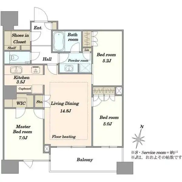 パークタワー勝どきサウス 間取図
