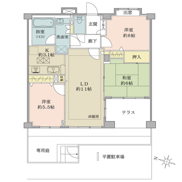 コスモ与野ガーデンシティ参番館 間取図