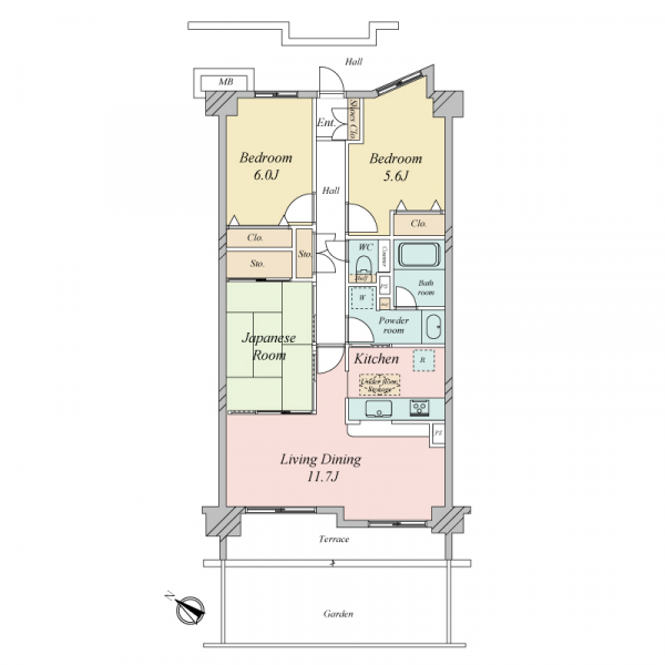 ガーデンホーム幡ヶ谷 間取図
