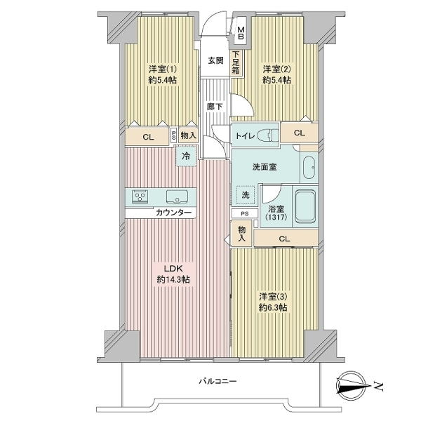 ルネ東品川 間取図