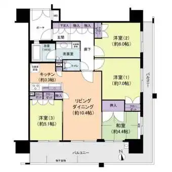 ４LDK、価格3280万円、専有面積79.21m2
