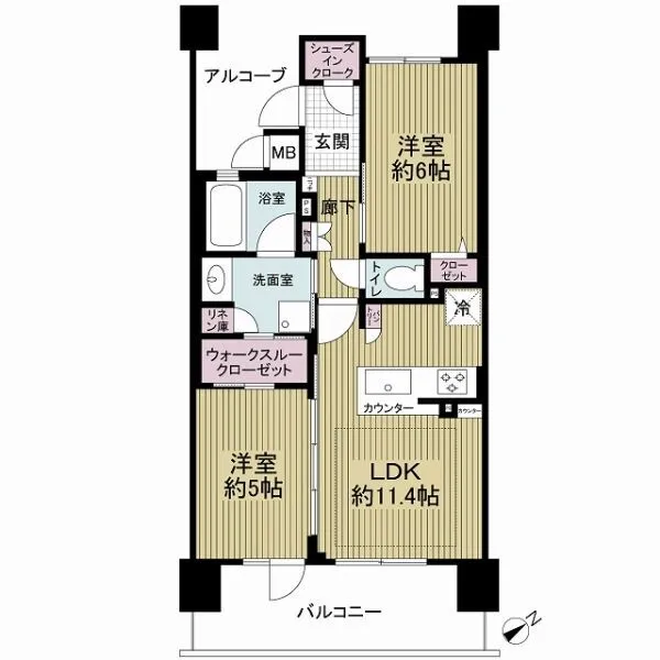 エステムコート阿波座レジデンス 間取図