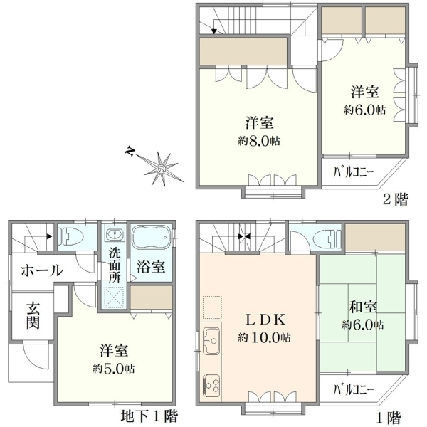 大田区下丸子１丁目 間取図