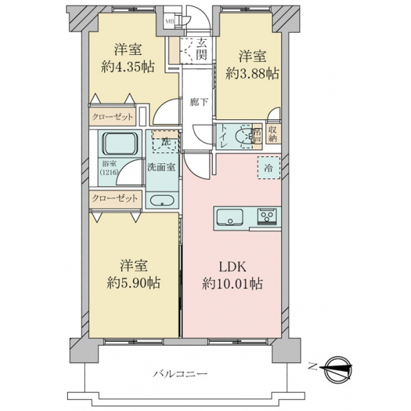 クレアール吉野町 間取図