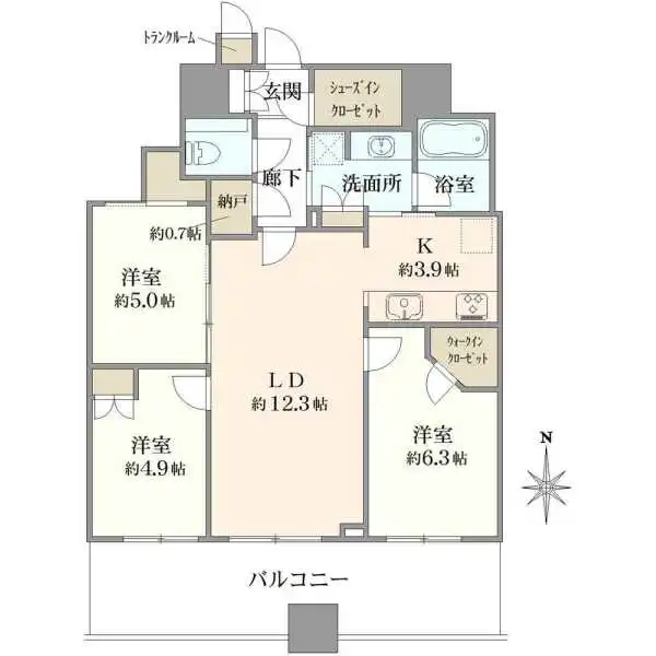 武蔵野タワーズスカイクロスタワー 間取図