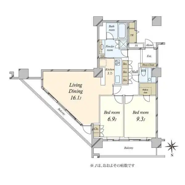 コスモポリス品川 間取図
