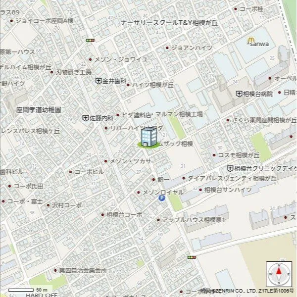 座間市相模が丘６丁目 現地案内図