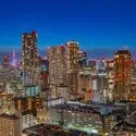 晴海アイランドトリトンスクエアビュータワー1号棟 眺望：都心と東京タワーを楽しめる夜景（ズームなし・天候による）