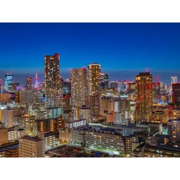 晴海アイランドトリトンスクエアビュータワー1号棟 眺望：都心と東京タワーを楽しめる夜景（ズームなし・天候による）