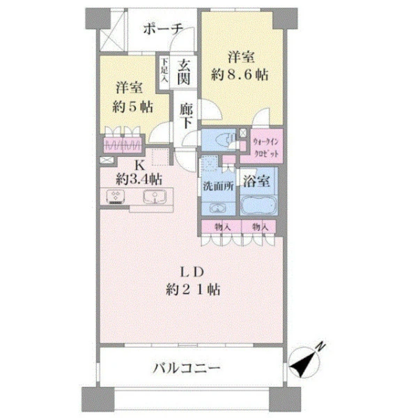 コットンハーバータワーズベイイースト 間取図