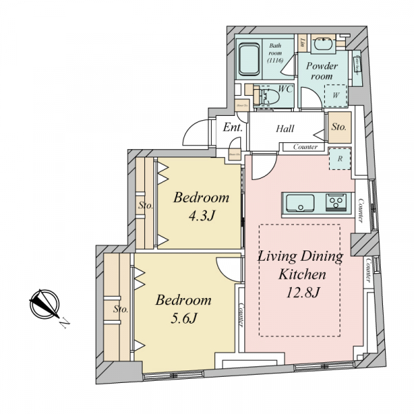 上新ハイツ白山 間取図