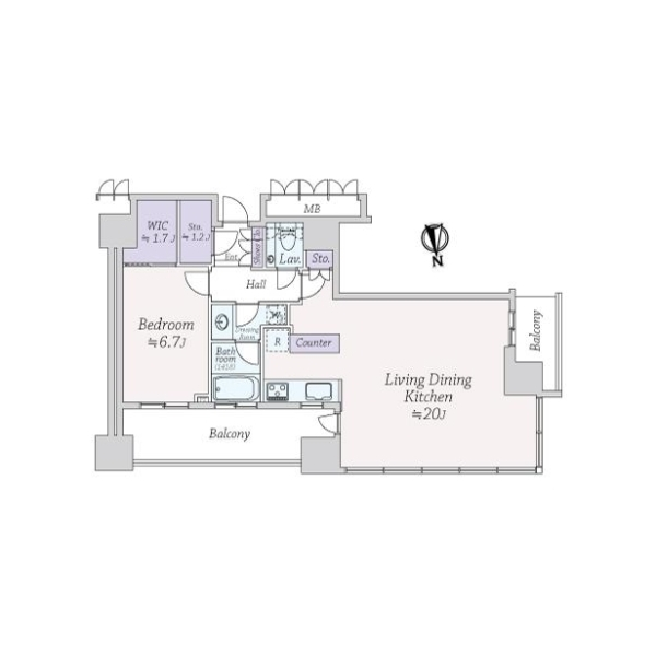 パークタワー目黒 間取図