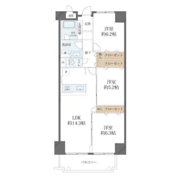 ユニハイム千里丘 間取図
