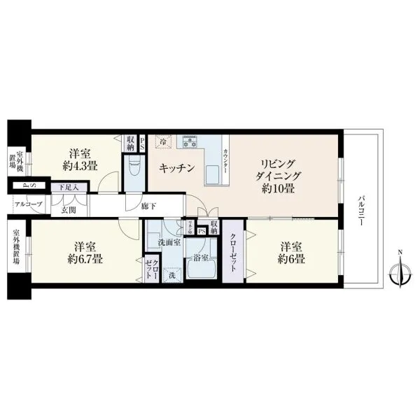 府中パーク・ホームズ 間取図