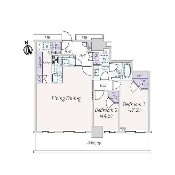パークタワー西新宿エムズポート 間取図