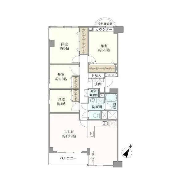 日車マンション南山 間取図