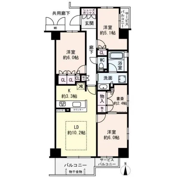 プレミスト山科椥辻ザ・テラス 間取図