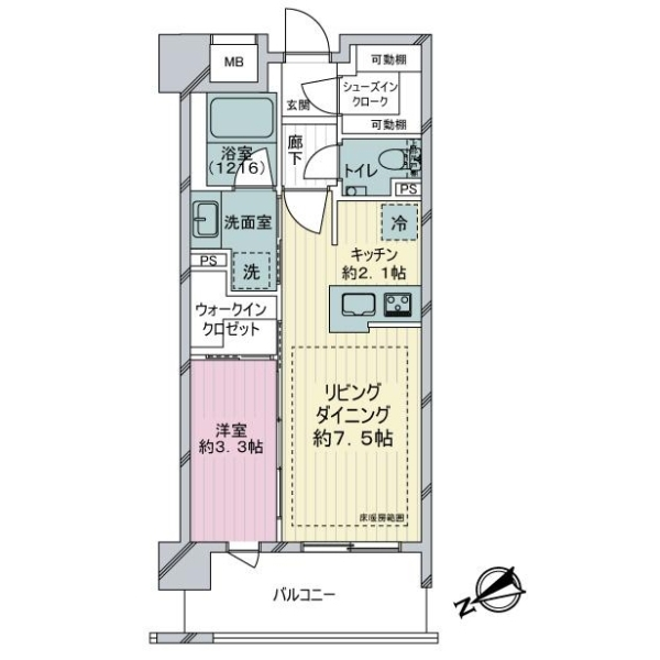 リビオレゾン渋谷笹塚 間取図