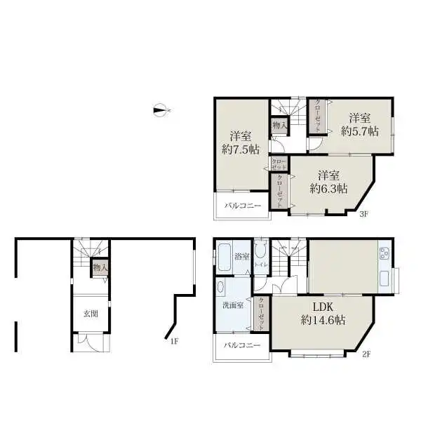 守口市寺方元町１丁目 間取図