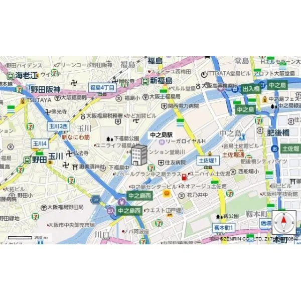 ザ・パークハウス中之島タワー 現地案内図
