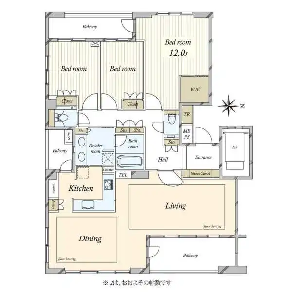 ライオンズ浜田山セントマークス 間取図