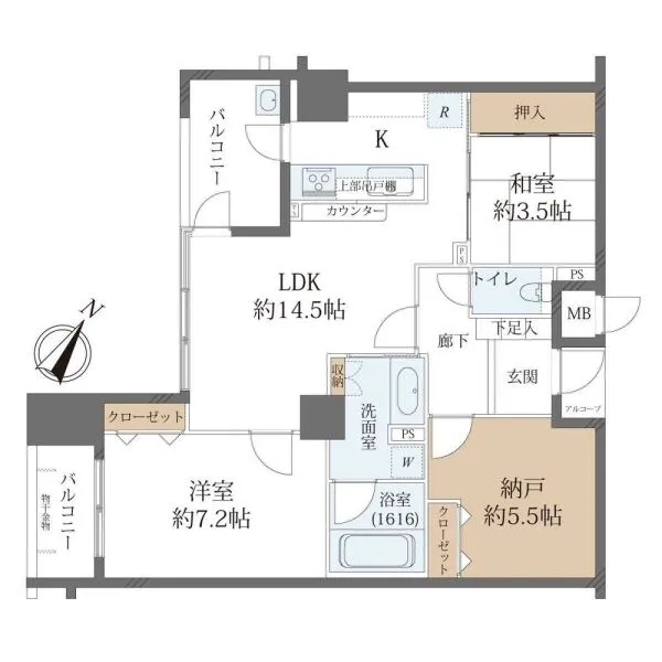 アパタワーズ神戸三宮 間取図