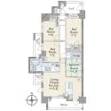 ライオンズマンション沢之町ガーデンタワー 間取図