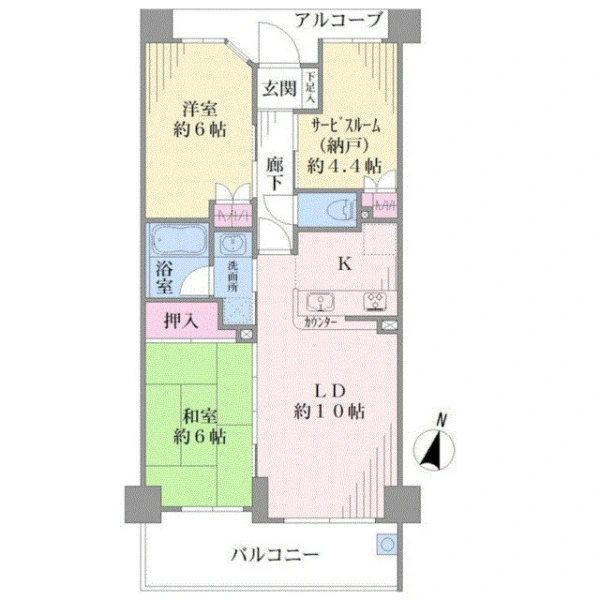 ナイスブライトピア多摩川 間取図
