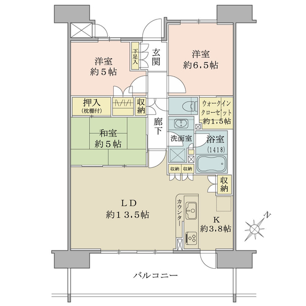 サングランデ千葉みなと 間取図