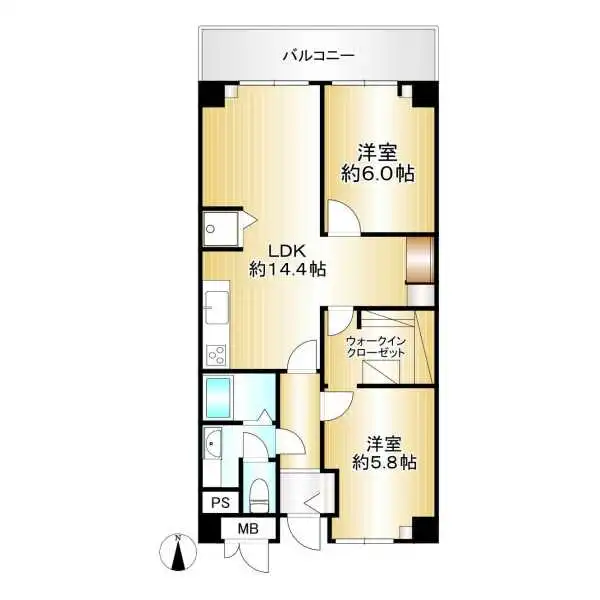 上本町ガーデンハイツ 間取図