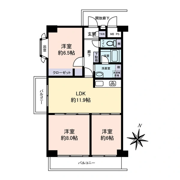 マンハイム竹の塚 間取図