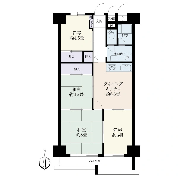 西長堀コーポ 間取図