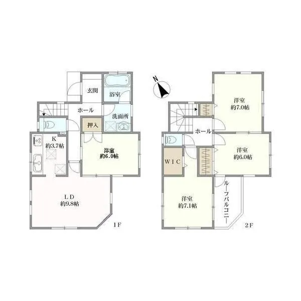 鎌倉市津 間取り図