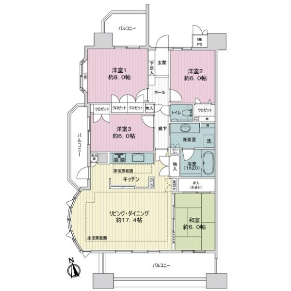 ライオンズガーデン東別院 間取図