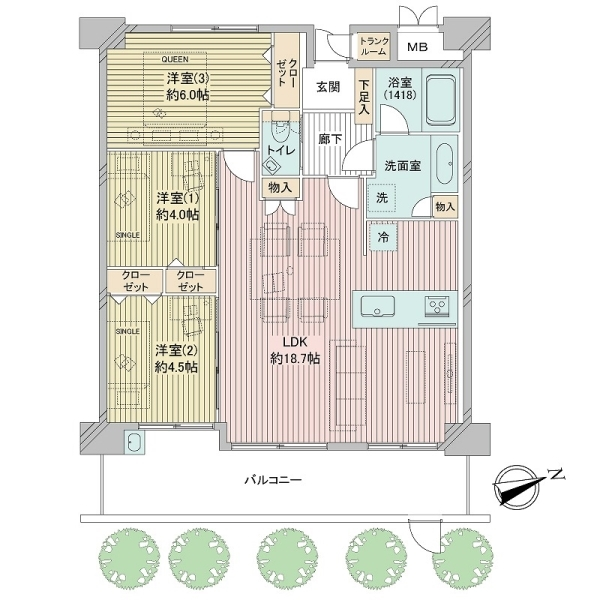 ハウス・ソラーナブロックＡ 間取図