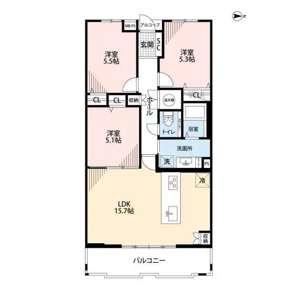 進和北楠アーバンライフ 間取図