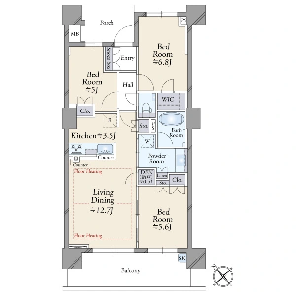 検見川浜レジデンス 間取図